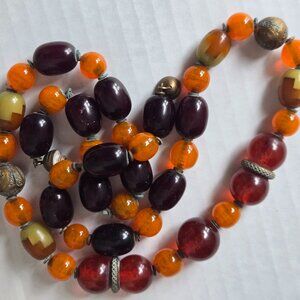 Antique Mixed French Bakelite Necklace made in France